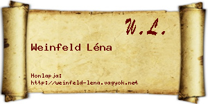 Weinfeld Léna névjegykártya